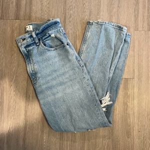 abercrombie curve love jeans short - the 90’s straight ultra high rise